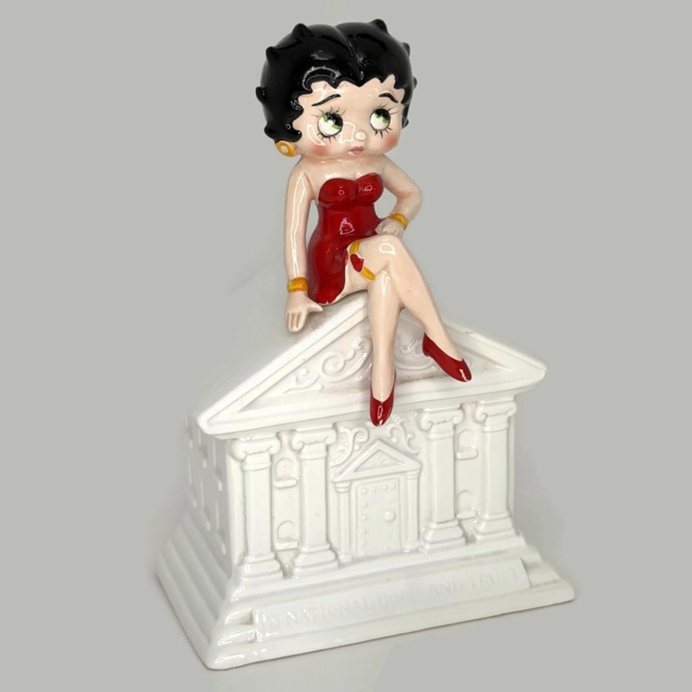Vintage 1981 Betty Boop 1st National Boop and Trust Ceramic Coin Bank